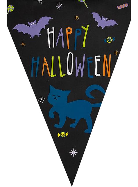 1 guirnalda de banderines de Halloween calabaza - Happy Halloween - Funiglobal | Funidelia