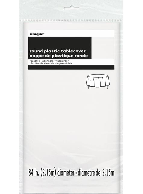 1 Mantel redondo blanco - Línea Colores Básicos - Unique | Funidelia