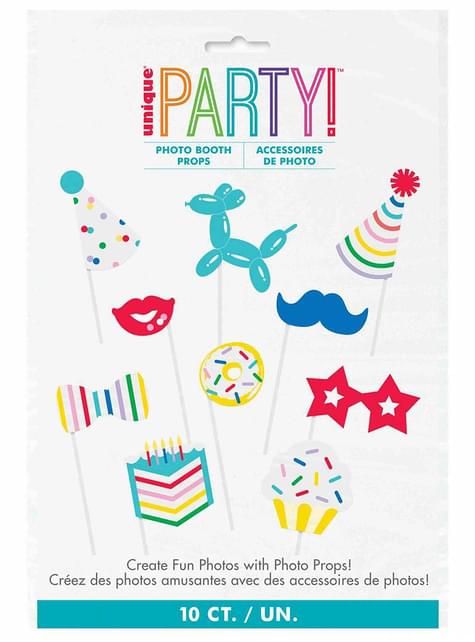 10 accesorios cumpleaños para Photocall - Unique | Funidelia