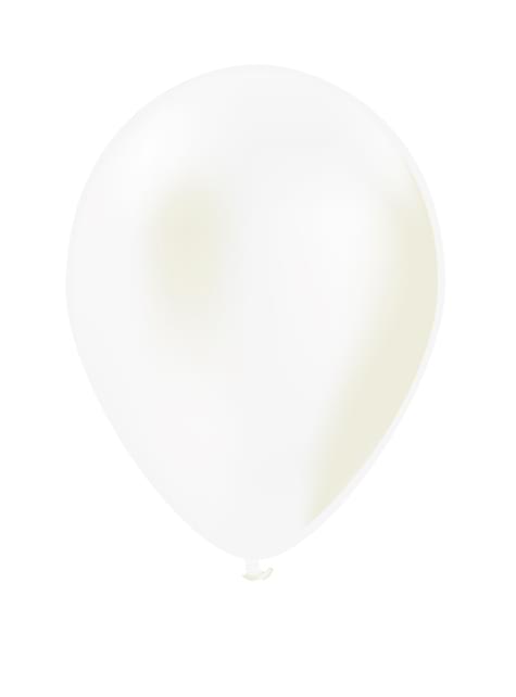 10 globos blanco perla metalizados - Colores Lisos - Funiglobal | Funidelia