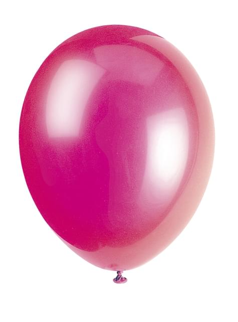 10 globos color fucsia (30 cm) - Línea Colores Básicos - Unique | Funidelia