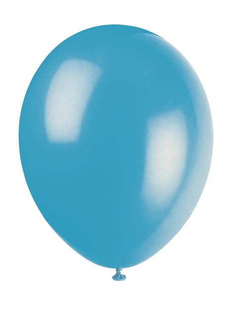 10 globos color turquesa (30 cm) - Línea Colores Básicos - Unique | Funidelia