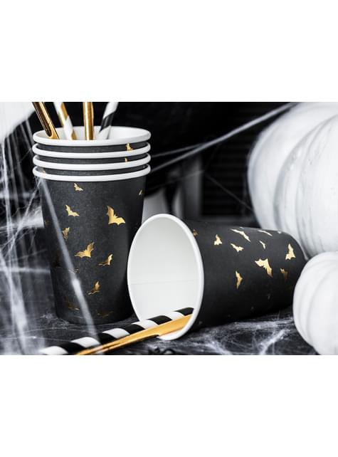 10 pajitas con rayas doradas de papel - Trick or Treat Collection - Partydeco | Funidelia