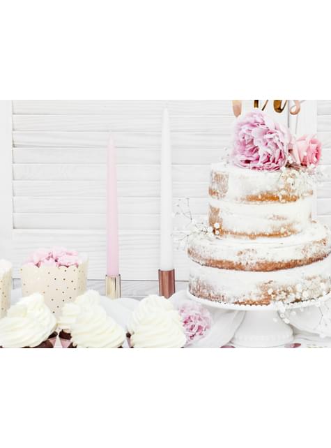 10 velas blancas mate (24 cm) - Partydeco | Funidelia