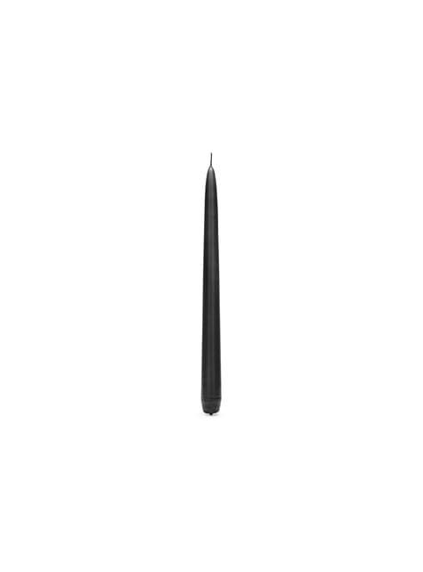 10 velas negras mate (24 cm) - Partydeco | Funidelia