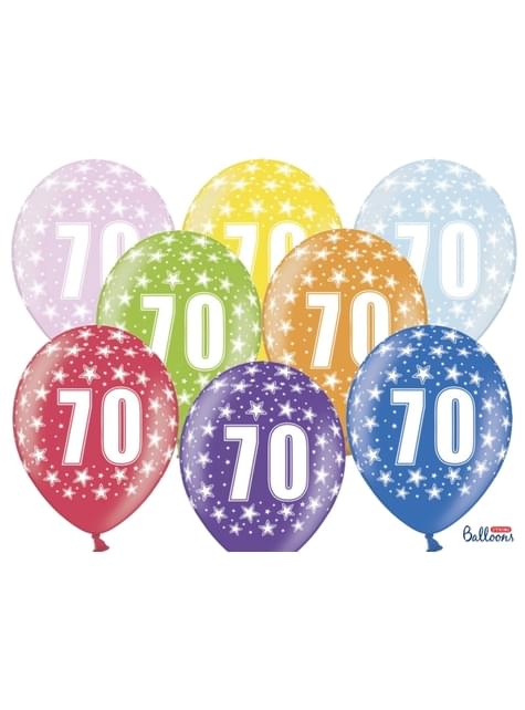 6 globos de látex “70“ multicolor (30 cm) - Partydeco | Funidelia