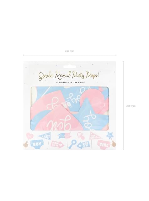 11 accesorios photocall - Gender Reveal Party - Partydeco | Funidelia