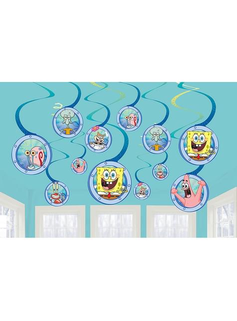 12 espirales colgantes de Bob Esponja - AMSCAN | Funidelia