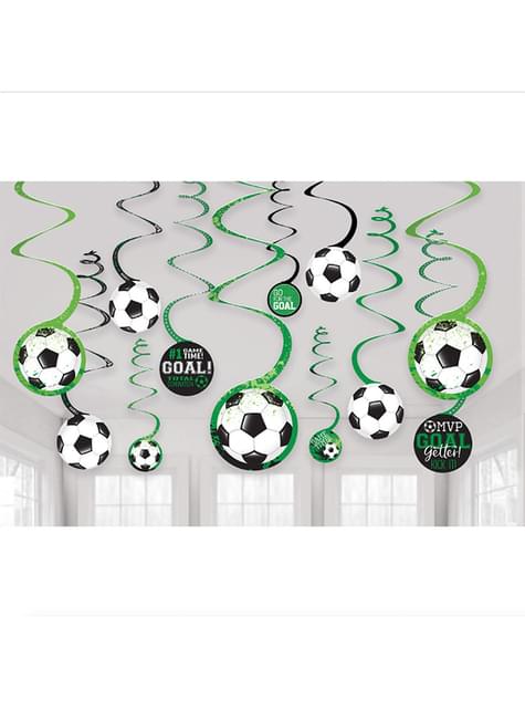 12 espirales colgantes de fútbol - AMSCAN | Funidelia