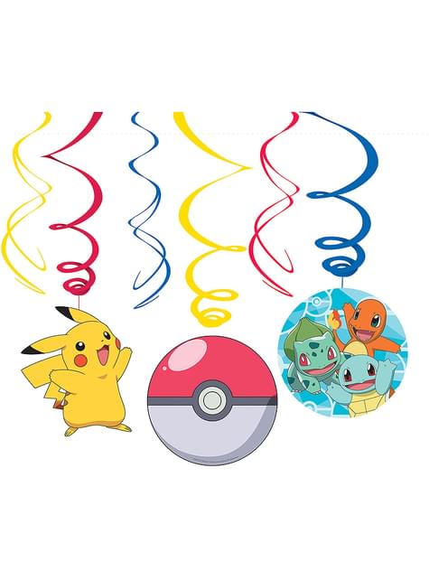 12 espirales colgantes de Pokémon