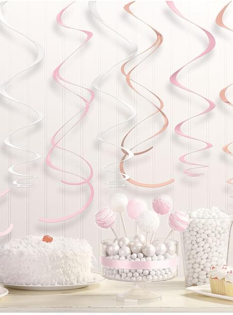 12 espirales decorativas en oro rosa diferentes tonos - AMSCAN | Funidelia
