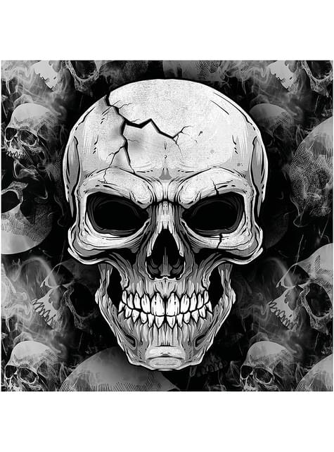 12 servilletas de calaveras Halloween (33x33cm) - Guirca | Funidelia