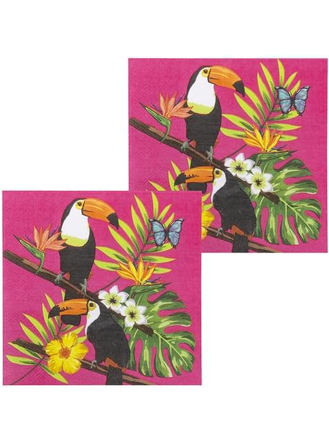12 servilletas de tucanes (33x33 cm) - Toucan Party - Boland | Funidelia