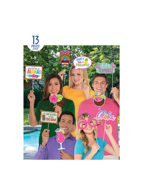 13 accesorios photocall de Tiki Hawái - AMSCAN | Funidelia