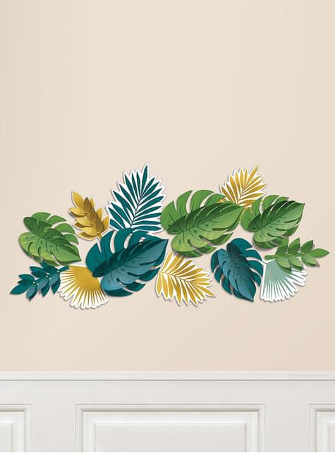 13 hojas tropicales decorativas - Tropical Gold - AMSCAN | Funidelia