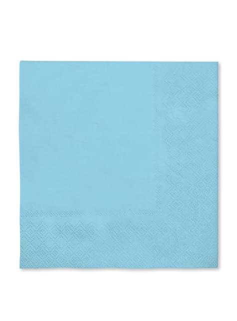 16 servilletas color azul claro (33x33cm) - Colores lisos - Funiglobal | Funidelia