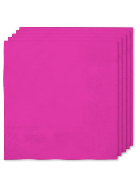 16 servilletas color fucsia (33x33cm) - Colores lisos - Funiglobal | Funidelia