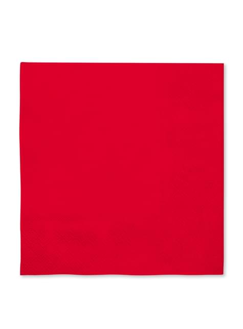 16 servilletas color rojo (33x33cm) - Colores lisos - Funiglobal | Funidelia