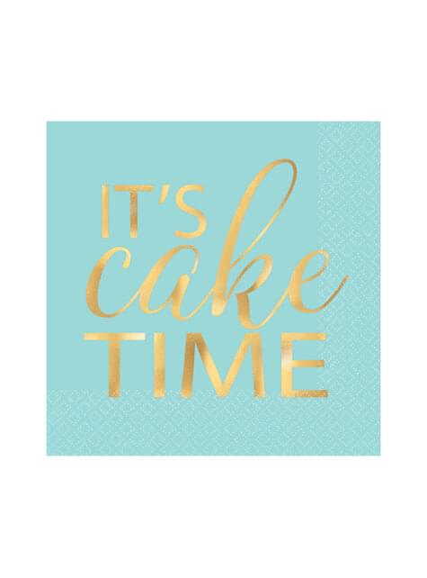 16 servilletas de cóctel It’s cake time (13x13 cm) - AMSCAN | Funidelia