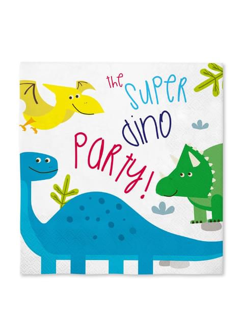 16 servilletas de dinosaurios (33x33cm) - Dinosaurs party - Funiglobal | Funidelia