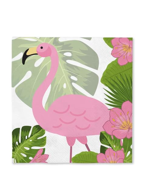 16 servilletas de flamencos (33x33cm) - Tropical flamingos - Funiglobal | Funidelia