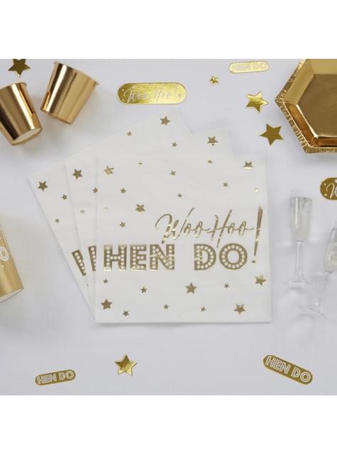16 servilletas de papel (33x33 cm) - Woo Hoo Hen Do - Neviti | Funidelia