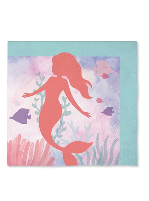 16 servilletas de sirenas (33x33cm) -Beautiful mermaid - Funiglobal | Funidelia