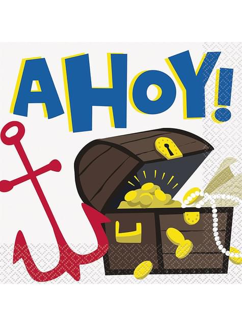 16 servilletas piratas (33x33cm) - Ahoy Pirate - Unique | Funidelia