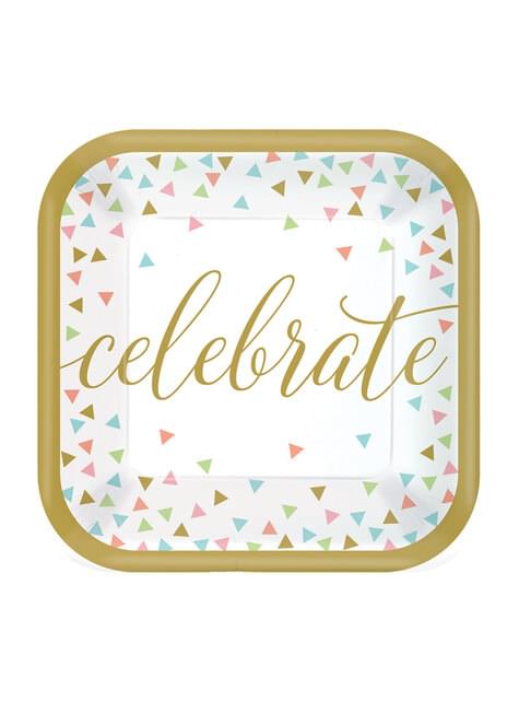 18 platos pequeños happy birthday (18 cm) - AMSCAN | Funidelia