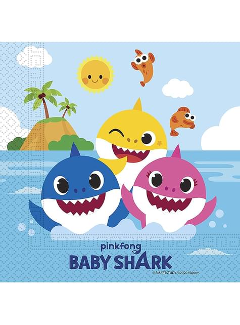 20 servilletas de Baby Shark (33x33 cm) - Procos | Funidelia