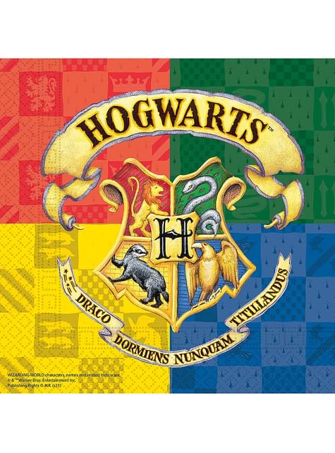20 servilletas de Hogwarts (33x33 cm) - Hogwarts Houses - Procos | Funidelia