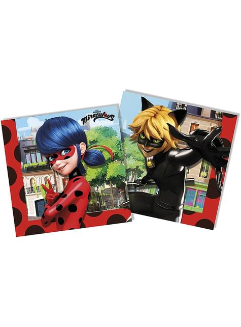 20 servilletas de Ladybug (33x33 cm) - Miraculous Ladybug - Procos | Funidelia