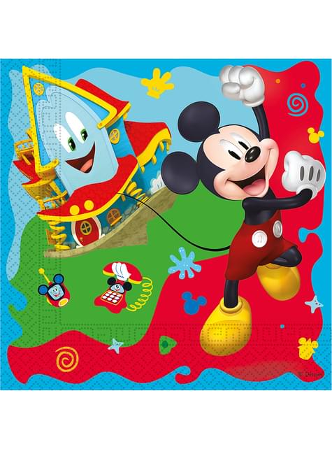 20 servilletas de Mickey Mouse (33x33 cm) - Club house - Procos | Funidelia