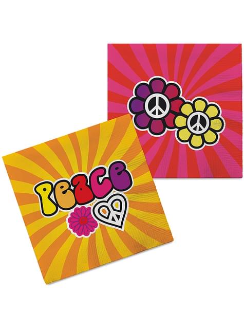 20 servilletas hippie (33x33cm)