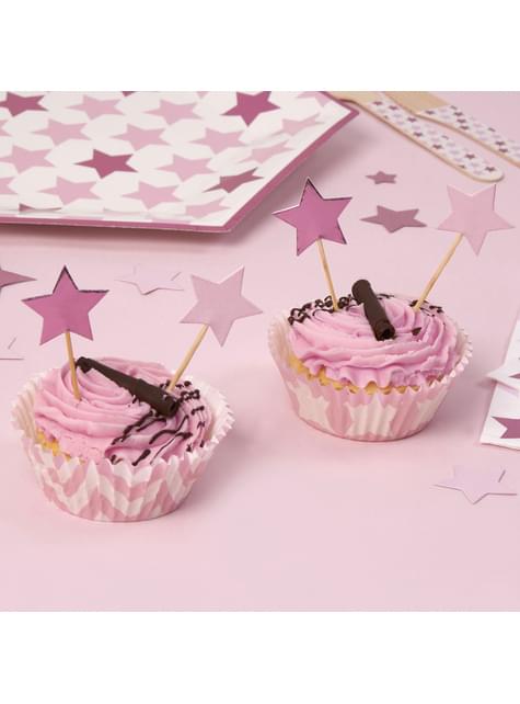 20 toppers con forma de estrella - Pink Star - Neviti | Funidelia