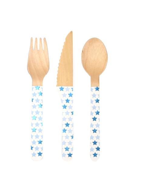 24 cubiertos de madera - Blue Star - Neviti | Funidelia