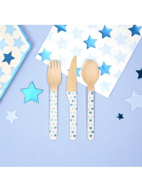 24 cubiertos de madera - Blue Star - Neviti | Funidelia