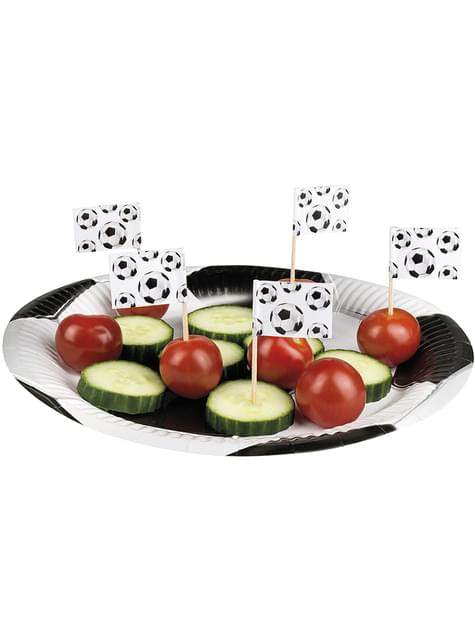 24 palillos decorativos con balones de fútbol - Boland | Funidelia