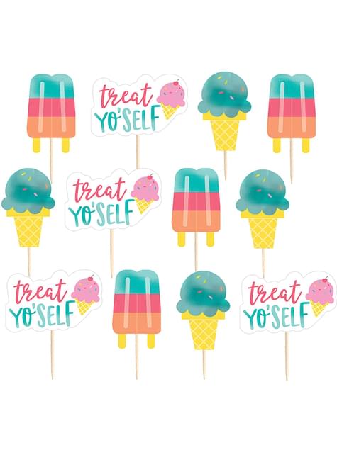 24 toppers decorativos de helados - Just Chillin - AMSCAN | Funidelia