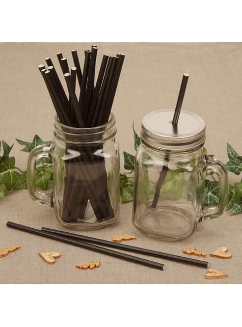 25 pajitas de papel negras - Hearts & Krafts - Neviti | Funidelia
