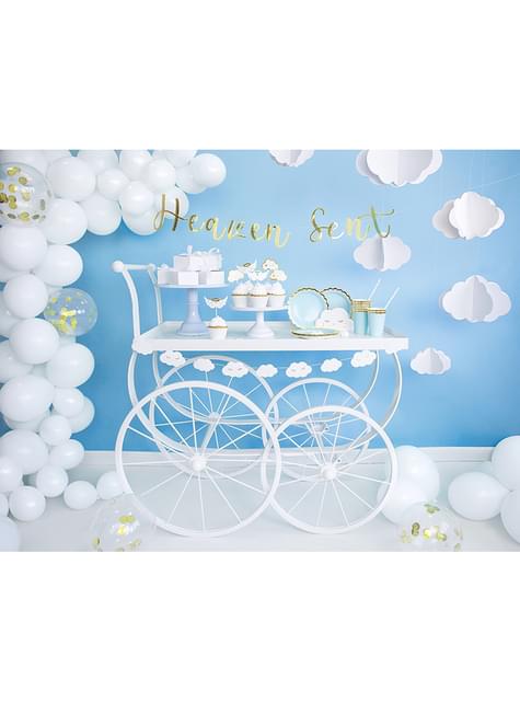 3 Nubes de papel colgantes - Golden Sky - Partydeco | Funidelia