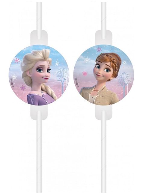 4 pajitas de Frozen - Procos | Funidelia