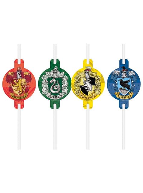 4 pajitas de Harry Potter - Hogwarts Houses - Procos | Funidelia