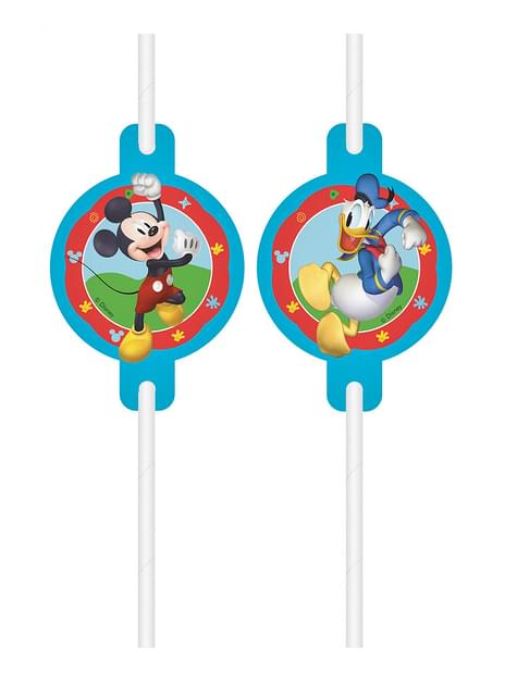 4 pajitas de Mickey Mouse - Club house - Procos | Funidelia
