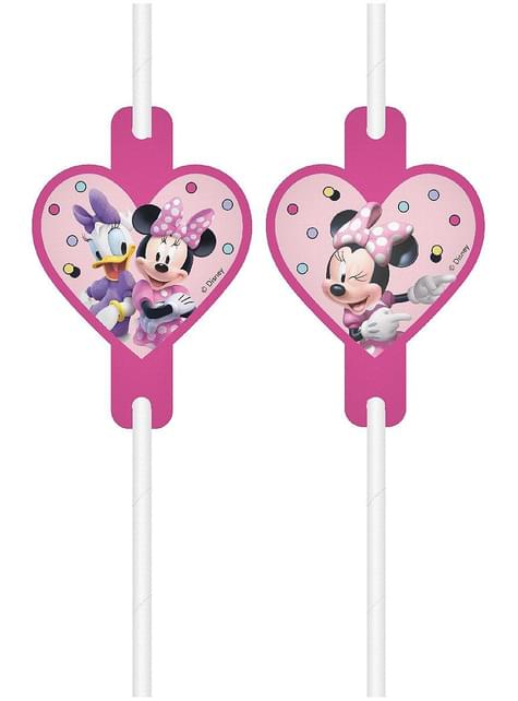 4 pajitas de Minnie Mouse - Procos | Funidelia
