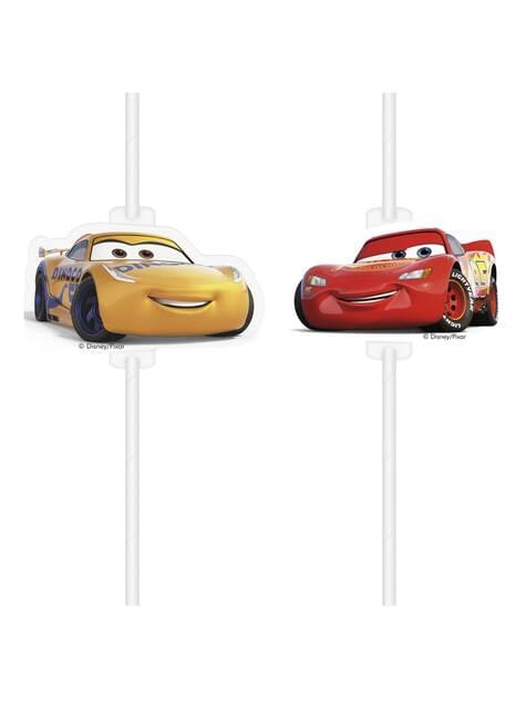 4 pajitas de papel de Cars 3