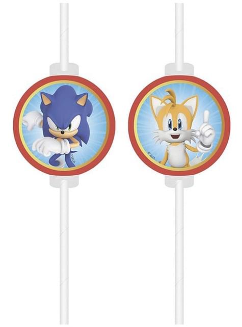 4 pajitas de Sonic