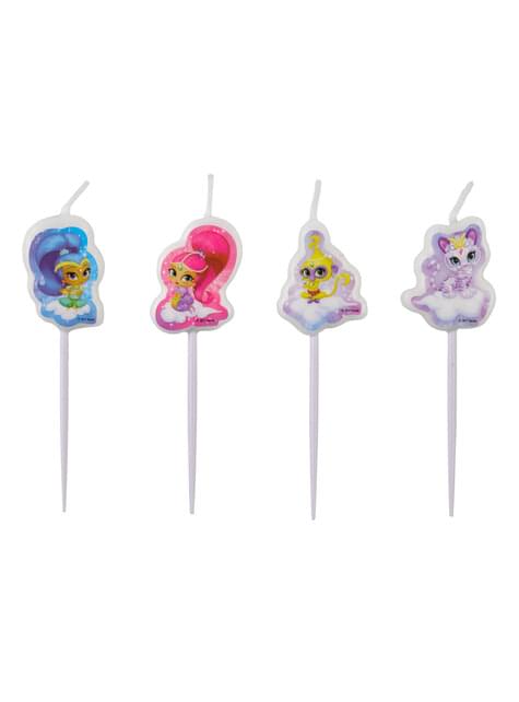 4 velas de Shimmer y Shine (7,3 cm) - AMSCAN | Funidelia