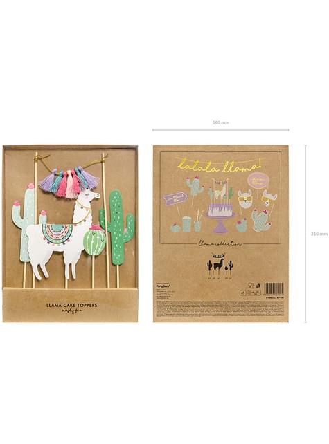 5 adornos para tarta de Llama - Llama Party - Partydeco | Funidelia