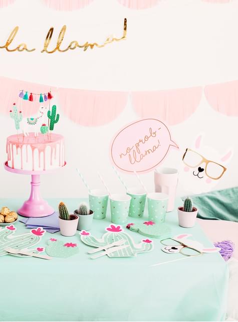 5 piezas para photocall - Llama Party - Partydeco | Funidelia